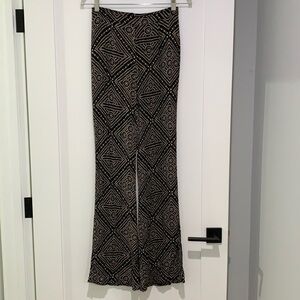 Dance & Marvel Black Dotted Flare Pants